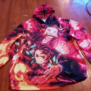 Mens Graphic Anime Hoodie - Demon Slayer Inspired